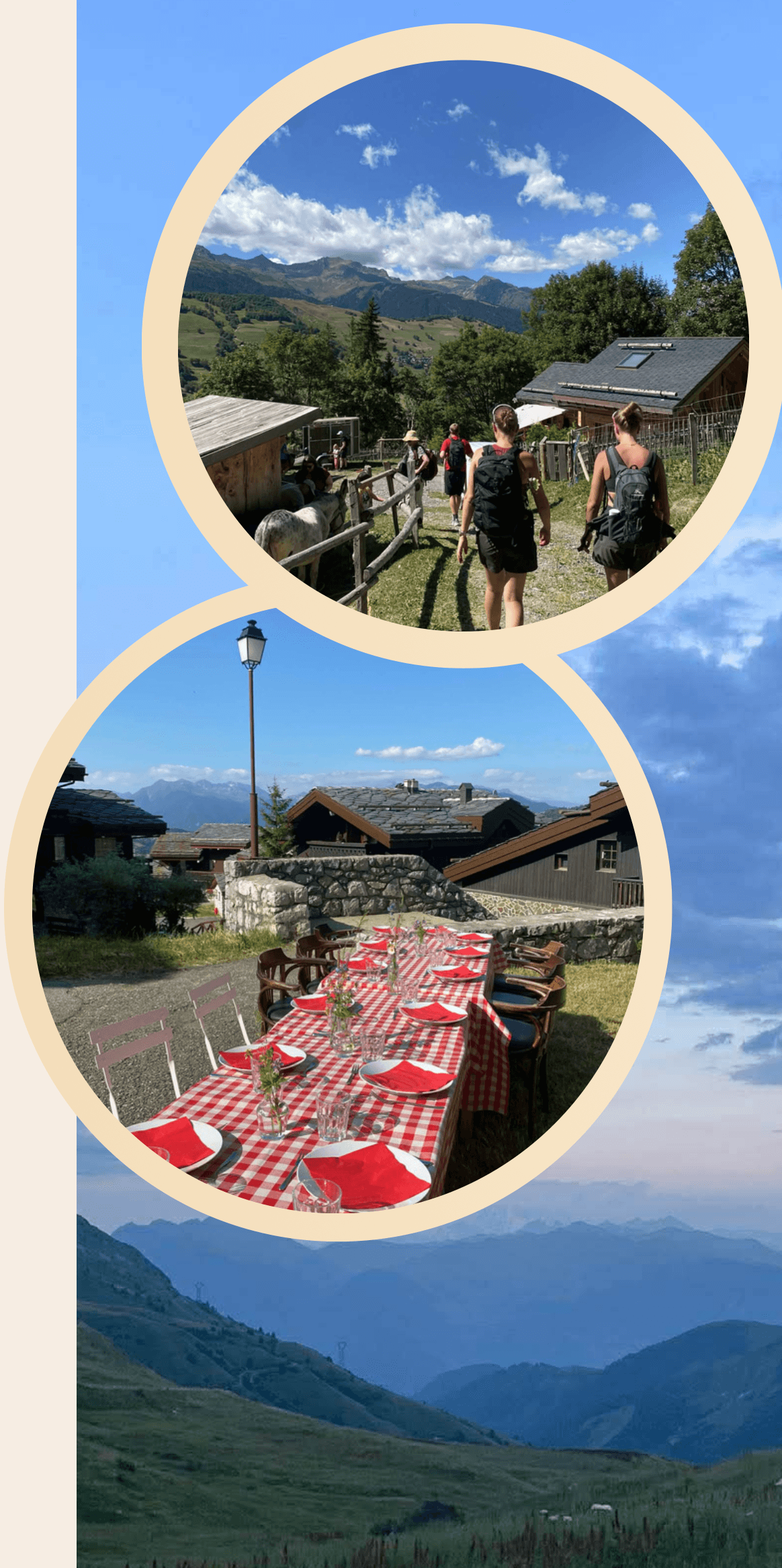 Vandrere og langbord i de franske alper